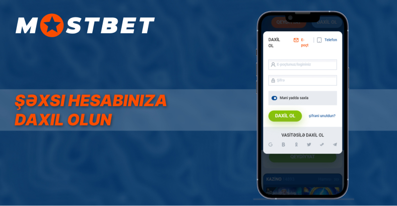 Mostbet mobil proqramına daxil olun
